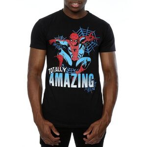 Spider-Man Mens Totally Amazing Cotton T-Shirt / Black